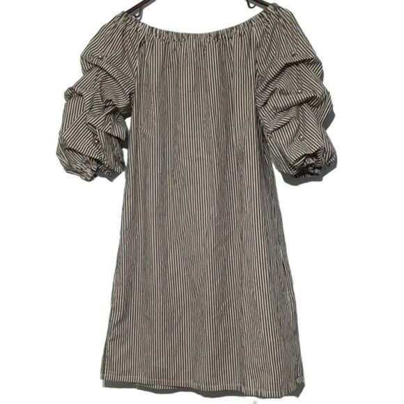 Sam & Jess Off-Shoulder Striped Mini Dress SM - Picture 4 of 6